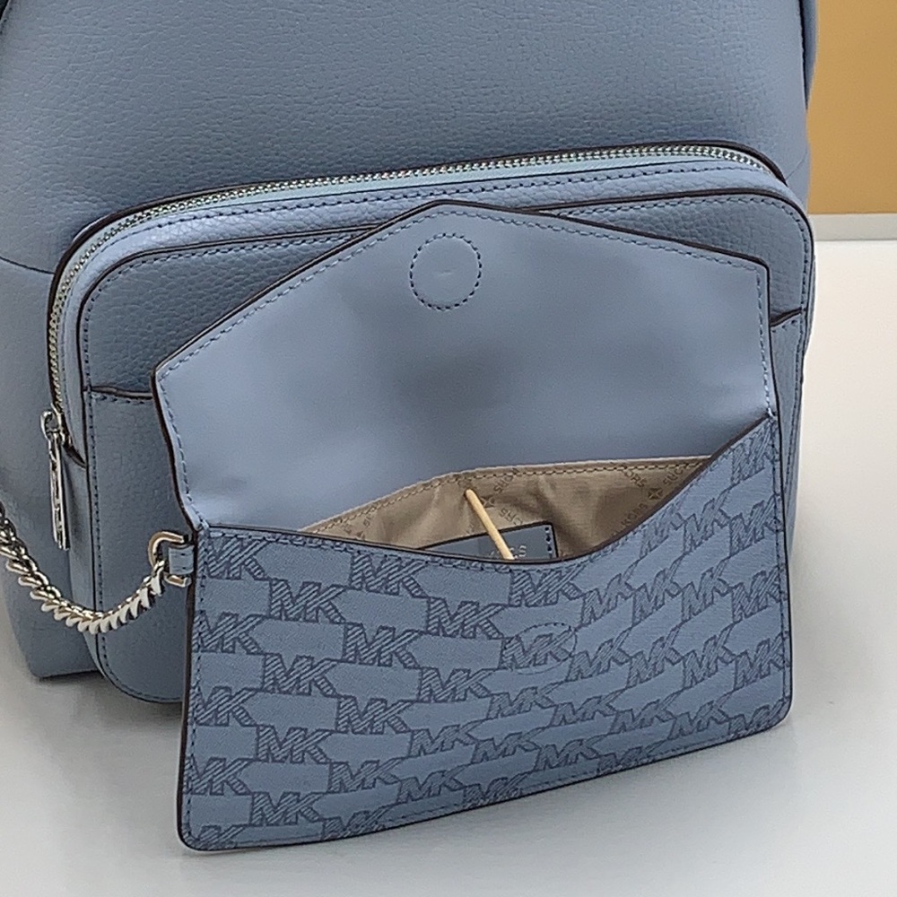 MICHAEL KORS DENIM COLOR 
Maisie Medium Pebbled Leather 2-in-1 Backpack - Picture 11 of 16